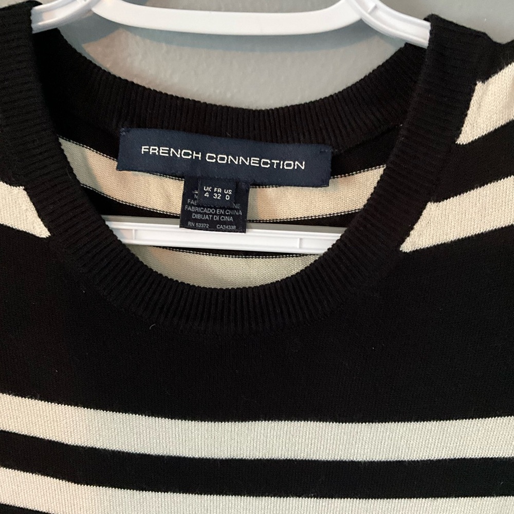 French Connection Jag Striped Stretch Mini Dress-4 - Picture 2 of 2